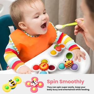 3 PCS Insect Suction Cup Bath Toy for Baby Boys Girls