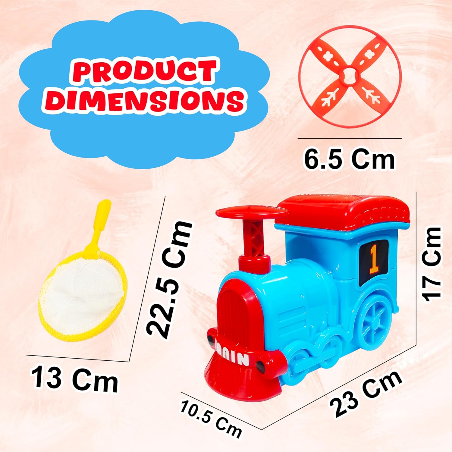 Train Flying Disc Launcher Toy for Kids and Adults with 8 Discs, 2 Catch Nets