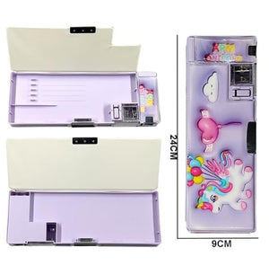 Magical unicorn stationery box for girls, making school and homework fun with its interactive design. www.usmile.toys