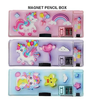 Magical unicorn stationery box for girls, making school and homework fun with its interactive design. www.usmile.toys