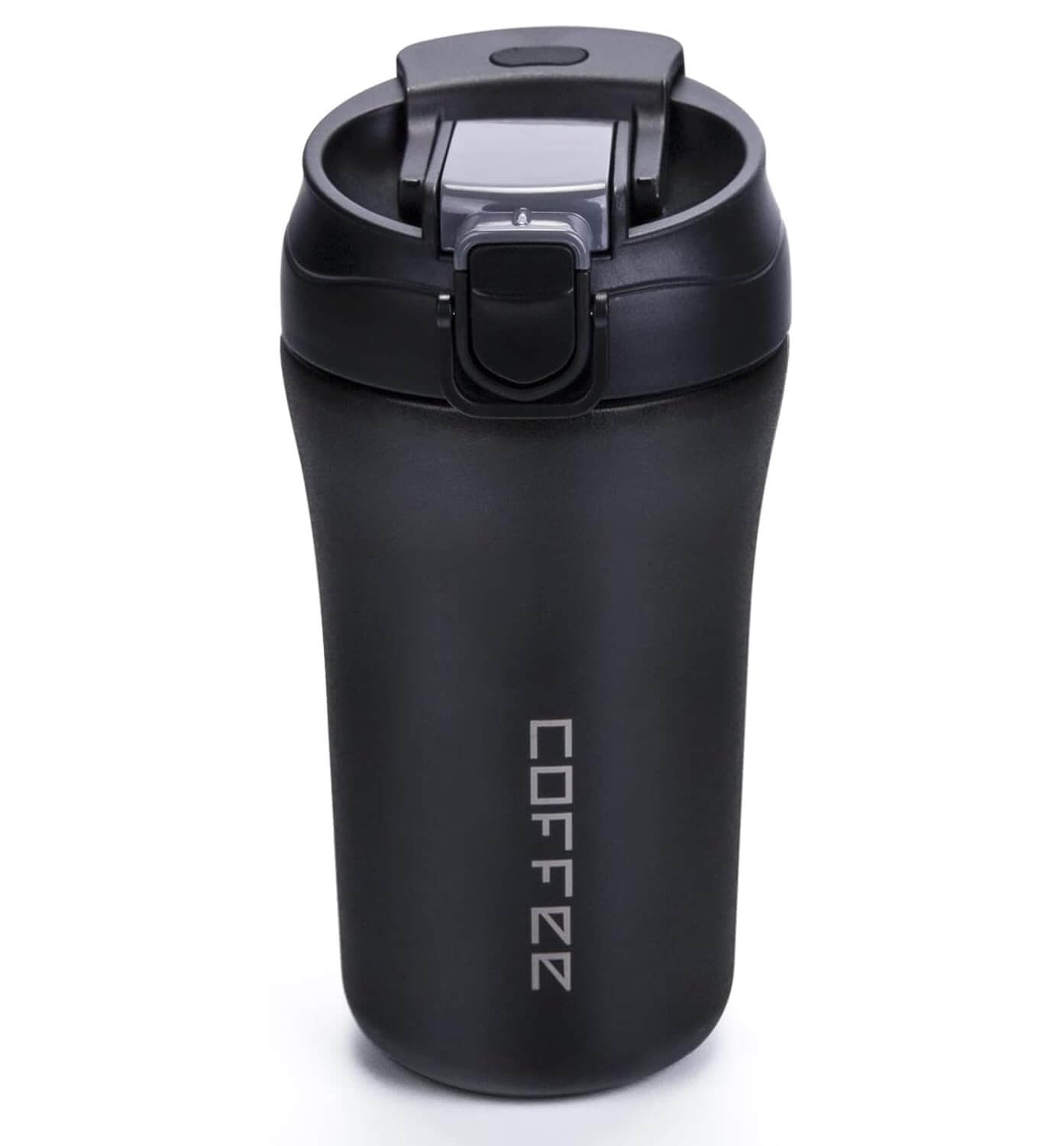 alt="Usmile Toys blue vacuum insulated coffee travel mug with 'COFFEE' text and flip-top lid"
www.usmile.toys