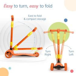 LuvLap Joy Scooter for Kids- Toddler 3-Wheel Kick Scooter with LED Lights