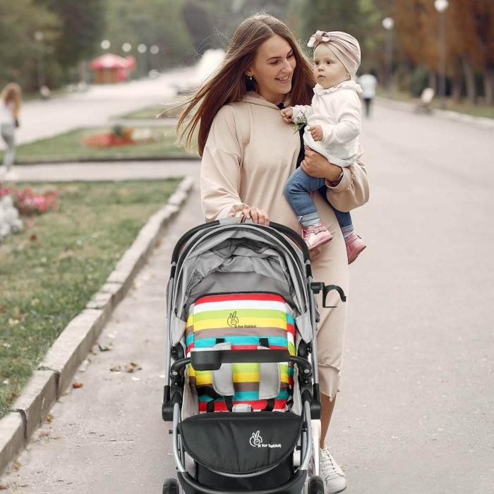 "Enjoy smooth and stylish outings with the R For Rabbit Chocolate Ride Baby Stroller, offering comfort for your child and convenience with practical features for parents. Available at uSmile.toys."www.usmile,toys