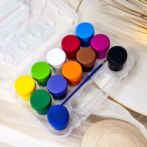 along Poster Paints Set of 12 Bright Colors with Brush in Carry Case – www.usmile.toys