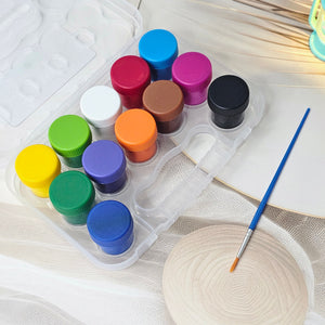 along Poster Paints Set of 12 Bright Colors with Brush in Carry Case – www.usmile.toys