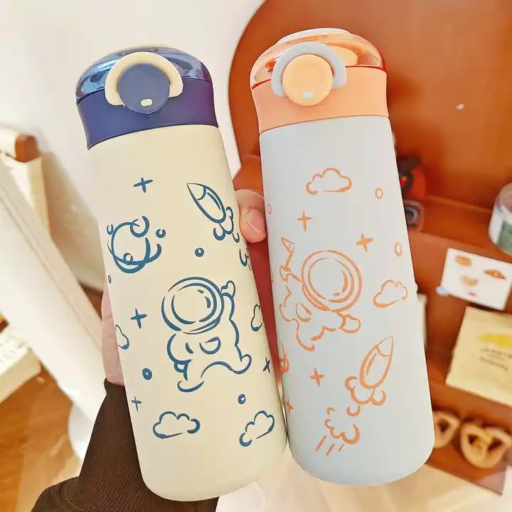 Double Walled Vacuum Insulated Stainless Steel Bottle - Multicolour Astronaut Print | uSmile.toys" www.usmile.toys