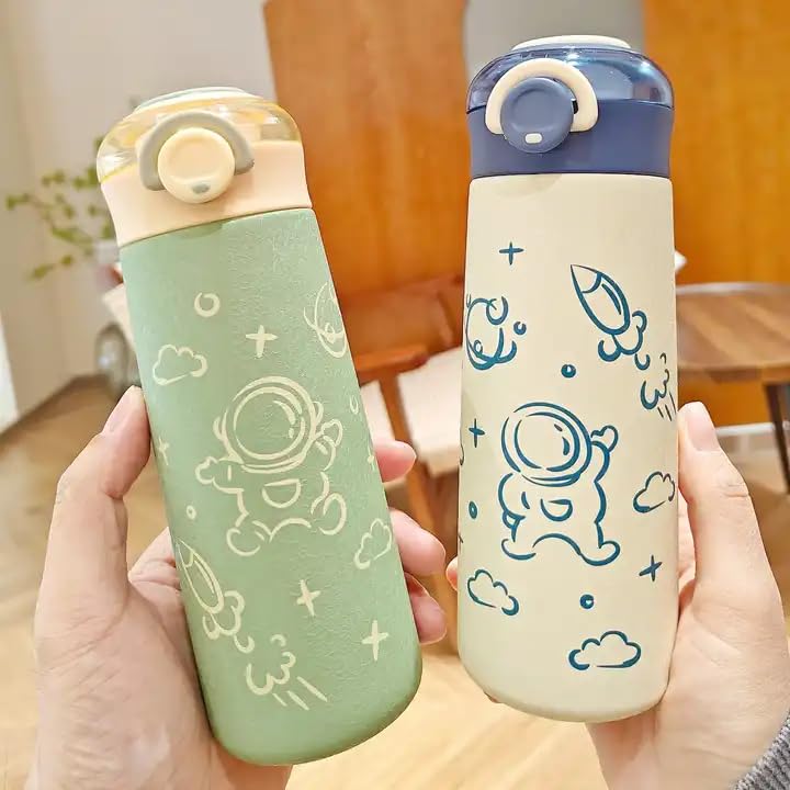Double Walled Vacuum Insulated Stainless Steel Bottle - Multicolour Astronaut Print | uSmile.toys" www.usmile.toys