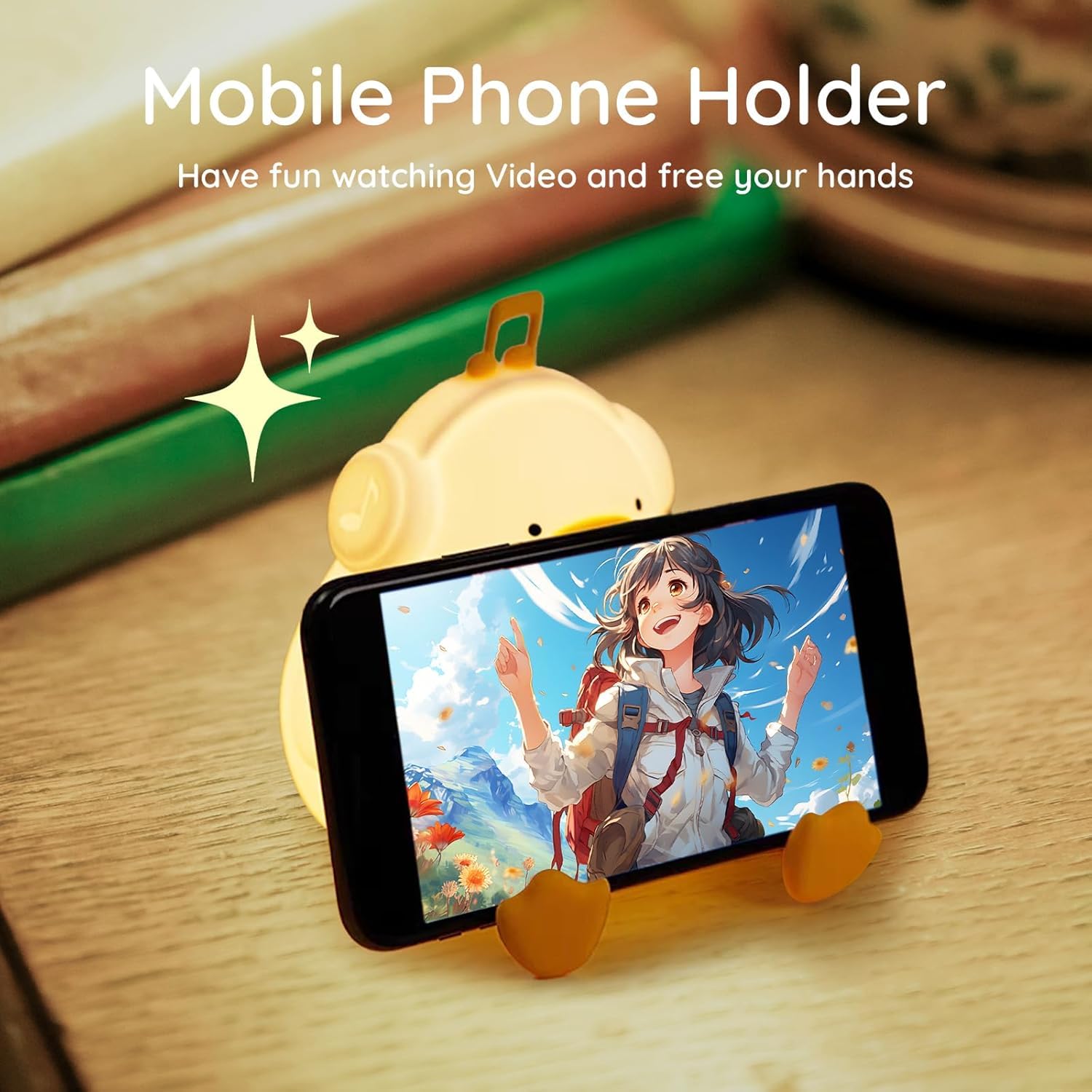 "Bring a gentle, whimsical glow and musical charm to any child's room with this cute duck-shaped silicone night light, perfect for comforting kids at bedtime. Find it at uSmile.toys." www.usmile.toys