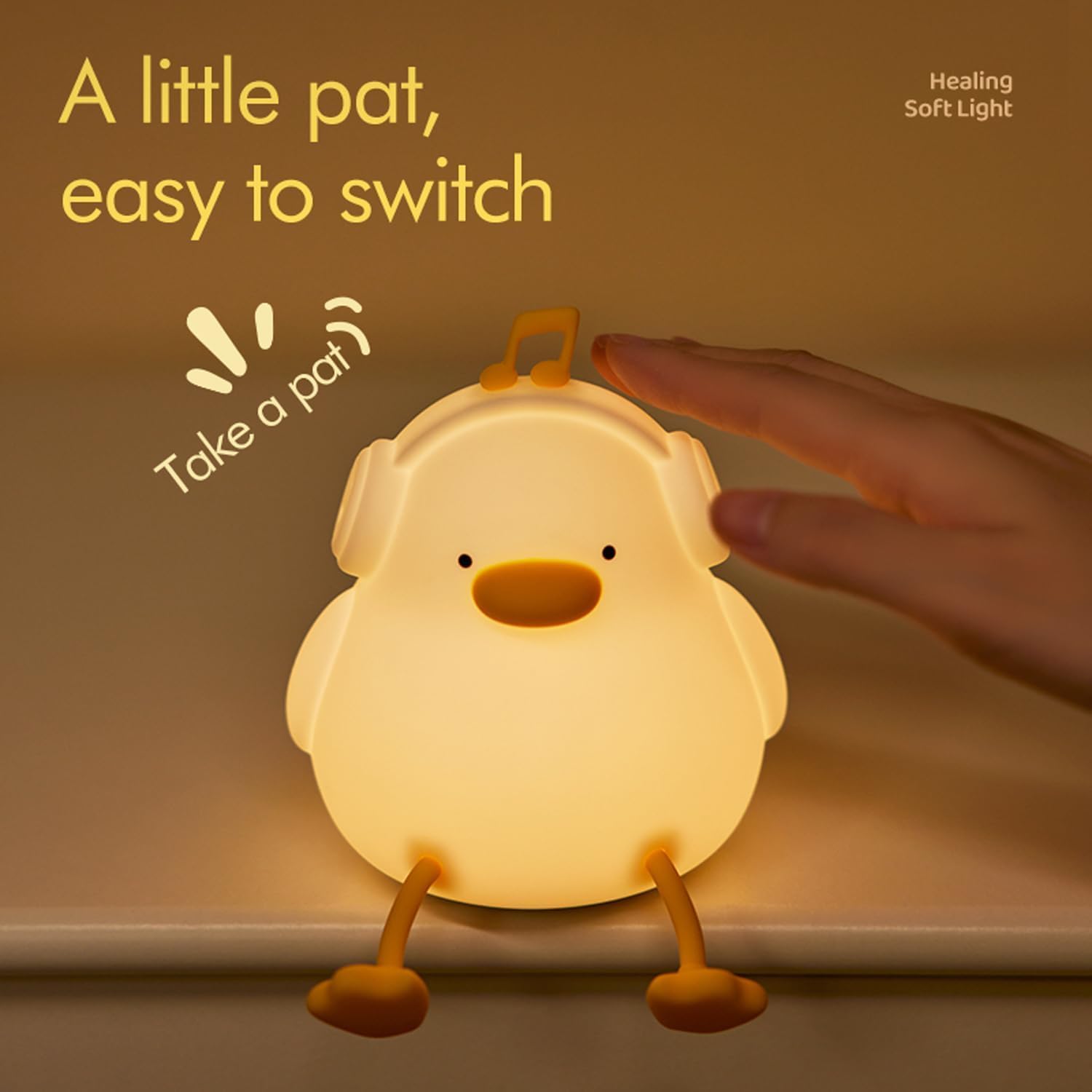 Bring a gentle, whimsical glow and musical charm to any child's room with this cute duck-shaped silicone night light, perfect for comforting kids at bedtime. Find it at uSmile.toys." www.usmile.toys