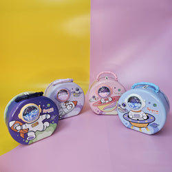 Space-Themed Metal Money Box with Lock & Key – Cute Astronaut & UFO Design Piggy Bank for Kids | Secure & Durable Savings Box with Transparent Coin Window | Ideal Return Gift for Birthdays, Parties & Special Occasions | Fun & Educational Gift for Children to Learn Money-Saving Habits | Available in Multiple Colors | Shop Now at www.usmile.toys