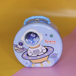 Space-Themed Metal Money Box with Lock & Key – Cute Astronaut & UFO Design Piggy Bank for Kids | Secure & Durable Savings Box with Transparent Coin Window | Ideal Return Gift for Birthdays, Parties & Special Occasions | Fun & Educational Gift for Children to Learn Money-Saving Habits | Available in Multiple Colors | Shop Now at www.usmile.toys