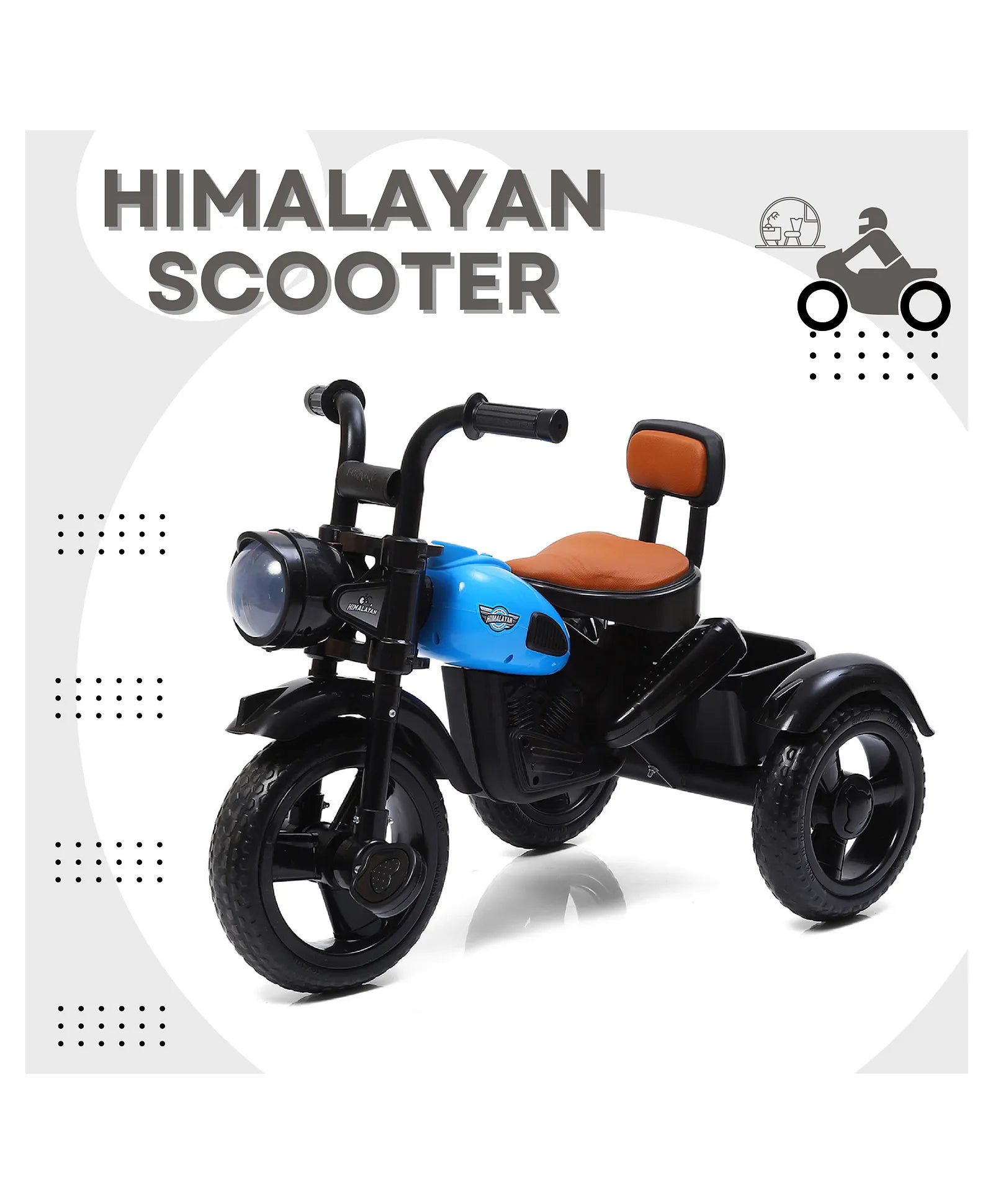 Children's motorcycle-style trike from U Smile Toys, equipped with a comfortable seat and musical features for engaging play. www.usmile.toys