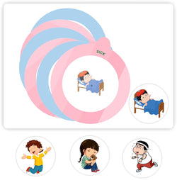Vibrant preschool educational book showing concepts like "DIFFERENT" umbrellas and "DIRTY" child, perfect for interactive learning at home www.usmile.toys