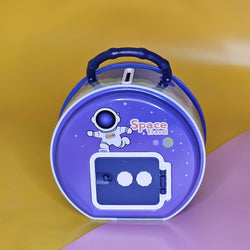 Space-Themed Metal Money Box with Lock & Key – Cute Astronaut & UFO Design Piggy Bank for Kids | Secure & Durable Savings Box with Transparent Coin Window | Ideal Return Gift for Birthdays, Parties & Special Occasions | Fun & Educational Gift for Children to Learn Money-Saving Habits | Available in Multiple Colors | Shop Now at www.usmile.toys