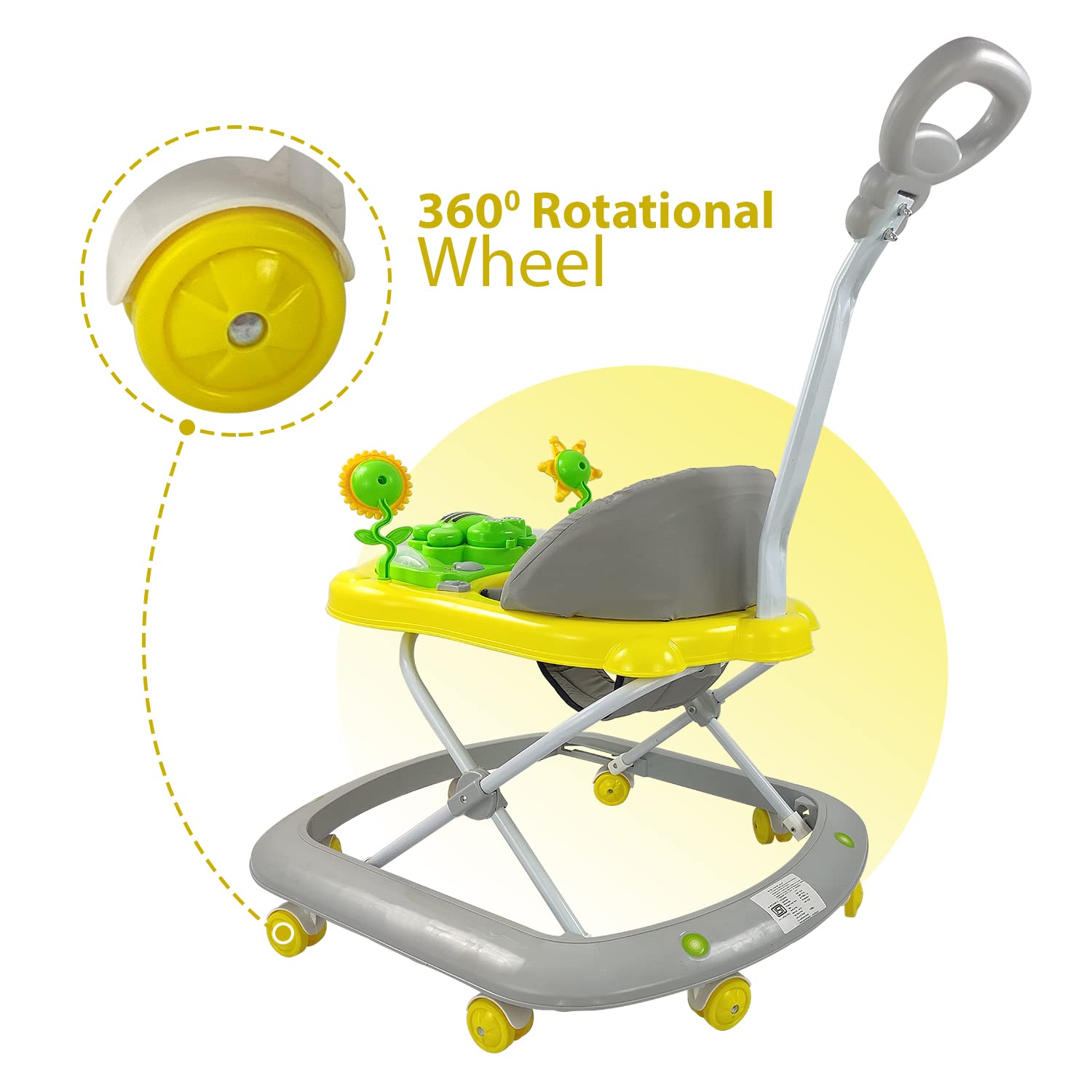 Activity walker for babies, the Dash Butterfly model, offering interactive toys and a comfortable seat for early development. www.usmile.toys