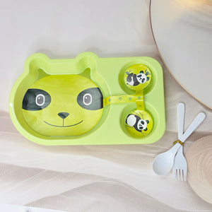 Adorable and colourful toddler dining set from Usmile Toys, featuring a unicorn design on a durable pink plate and cup. www.usmile.toys