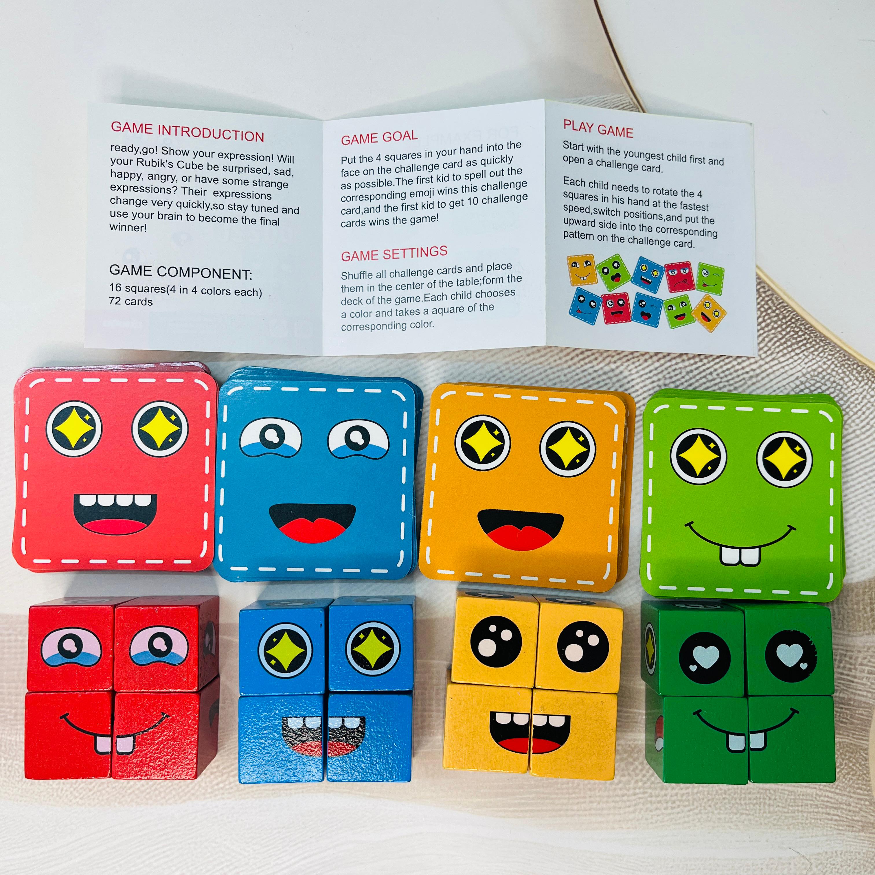 Return Gift for Kids, Emoji Cube Game, Matching Game, Kids Party Favors, Educational Toys, Children's Games, Birthday Return Gifts, Fun Games for Kids, Cognitive Skills Toys, www.usmile.toys, Party Activities for Kids.