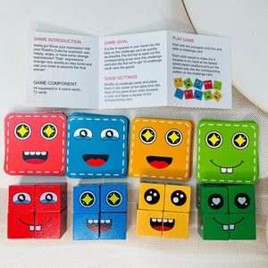 Return Gift for Kids, Emoji Cube Game, Matching Game, Kids Party Favors, Educational Toys, Children's Games, Birthday Return Gifts, Fun Games for Kids, Cognitive Skills Toys, www.usmile.toys, Party Activities for Kids.