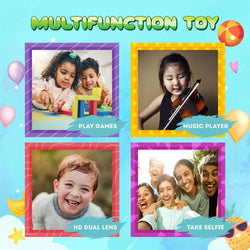 Kids' dual camera smart phone for aspiring young photographers, in an adorable bear design. www.usmile.toys
