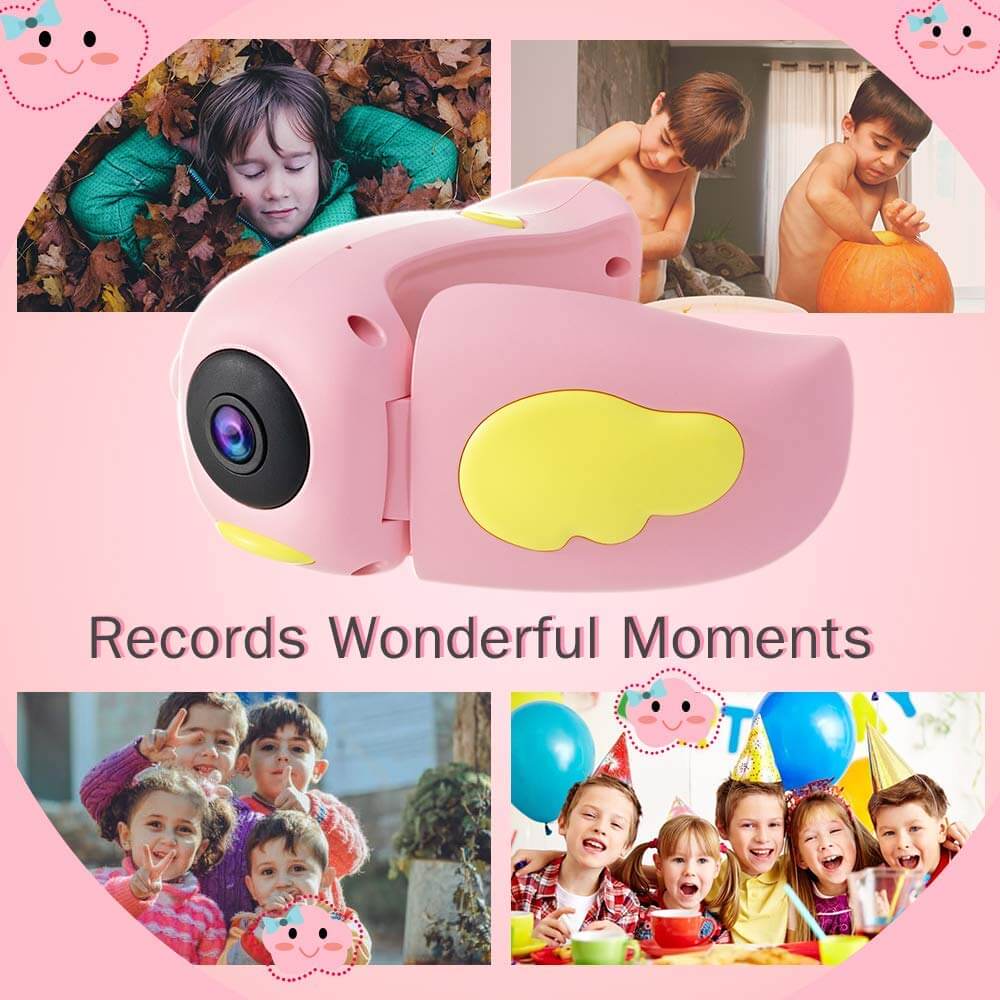 Toddler-friendly digital video recorder in pink, encouraging creative play and early photography skills.
www.usmile.toys