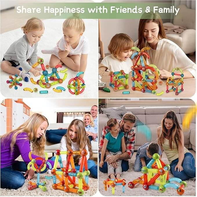 Educational glowing magnetic construction toy for children, encouraging creativity and scientific principles. www.usmile.toys