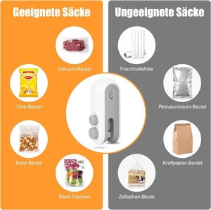 USB portable bag sealer for snacks, food storage, and keeping items fresl www.usmile.toys
