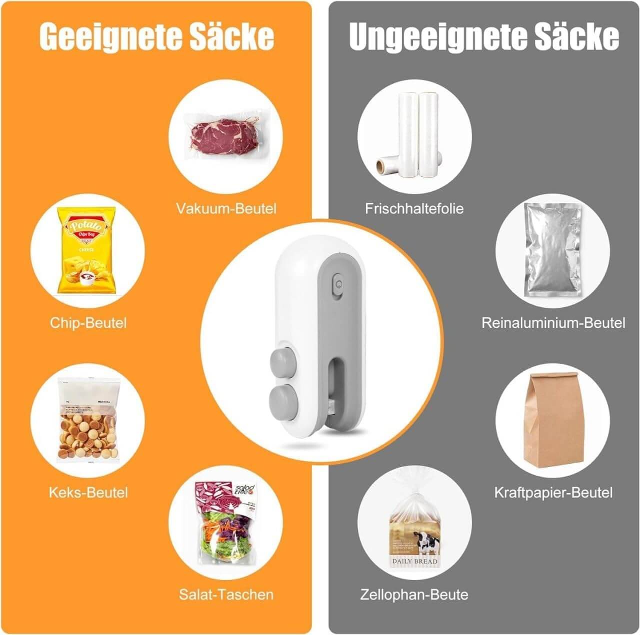 USB portable bag sealer for snacks, food storage, and keeping items fresl www.usmile.toys