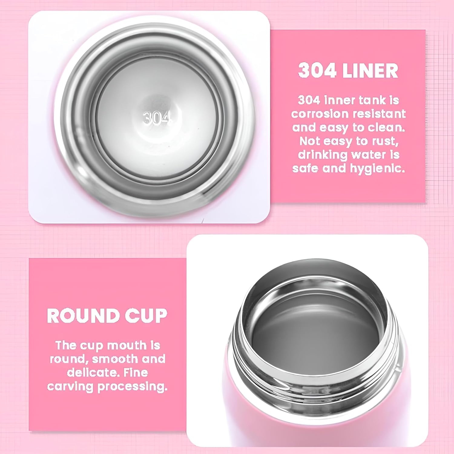 Durable stainless steel thermal flasks for kids with secure lids, perfect for school, travel, and everyday hydration. www.usmile.toys