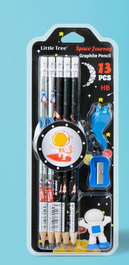 Kids' Space Journey Pencil Kit: Contains 13 graphite pencils with space designs, plus accessories for drawing and writing.
www.usmile.toys