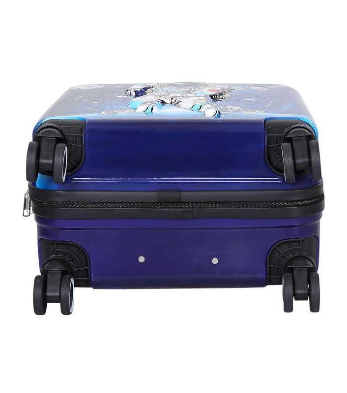 Kids space-themed 3D trolley suitcase with astronaut playing guitar www.usmile.toys
