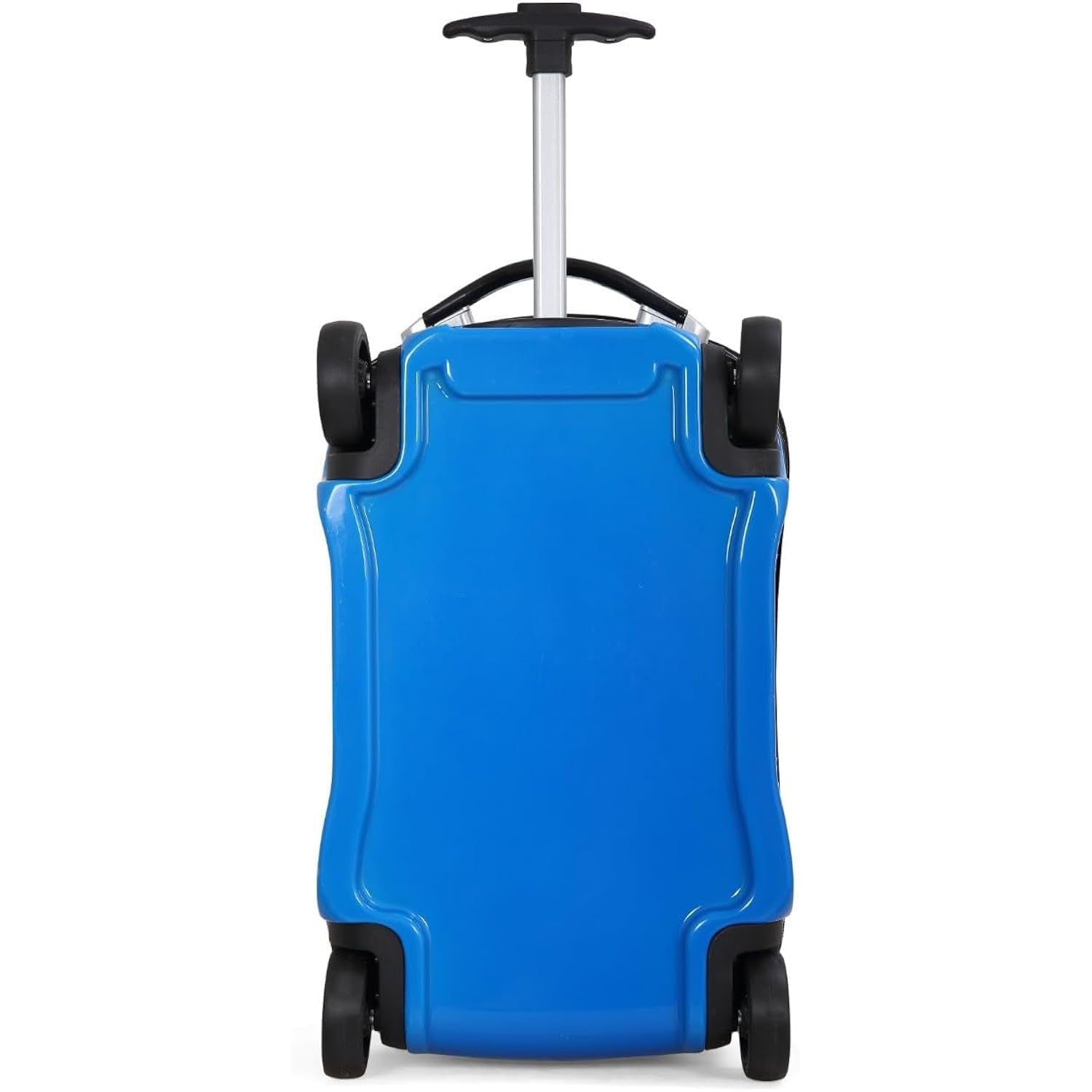 Blue 18-inch kids car-shaped luggage with wheels for boys www.usmile.toys 