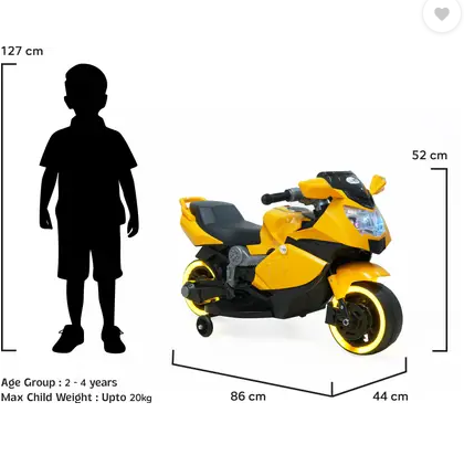 Mini Ninja Super Rechargeable Bike (1.5 to 3yrs) Bike Battery Operated Ride On 