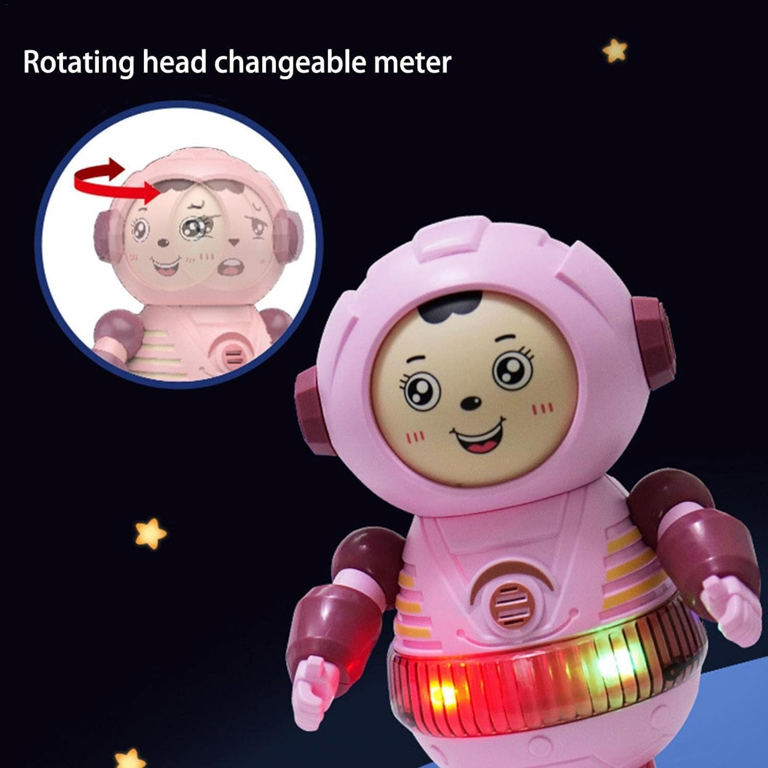Blast off to fun with our dancing space robot toy! It lights up, plays music, and moves, guaranteeing hours of fun for your little astronaut. Shop Usmile Toys.