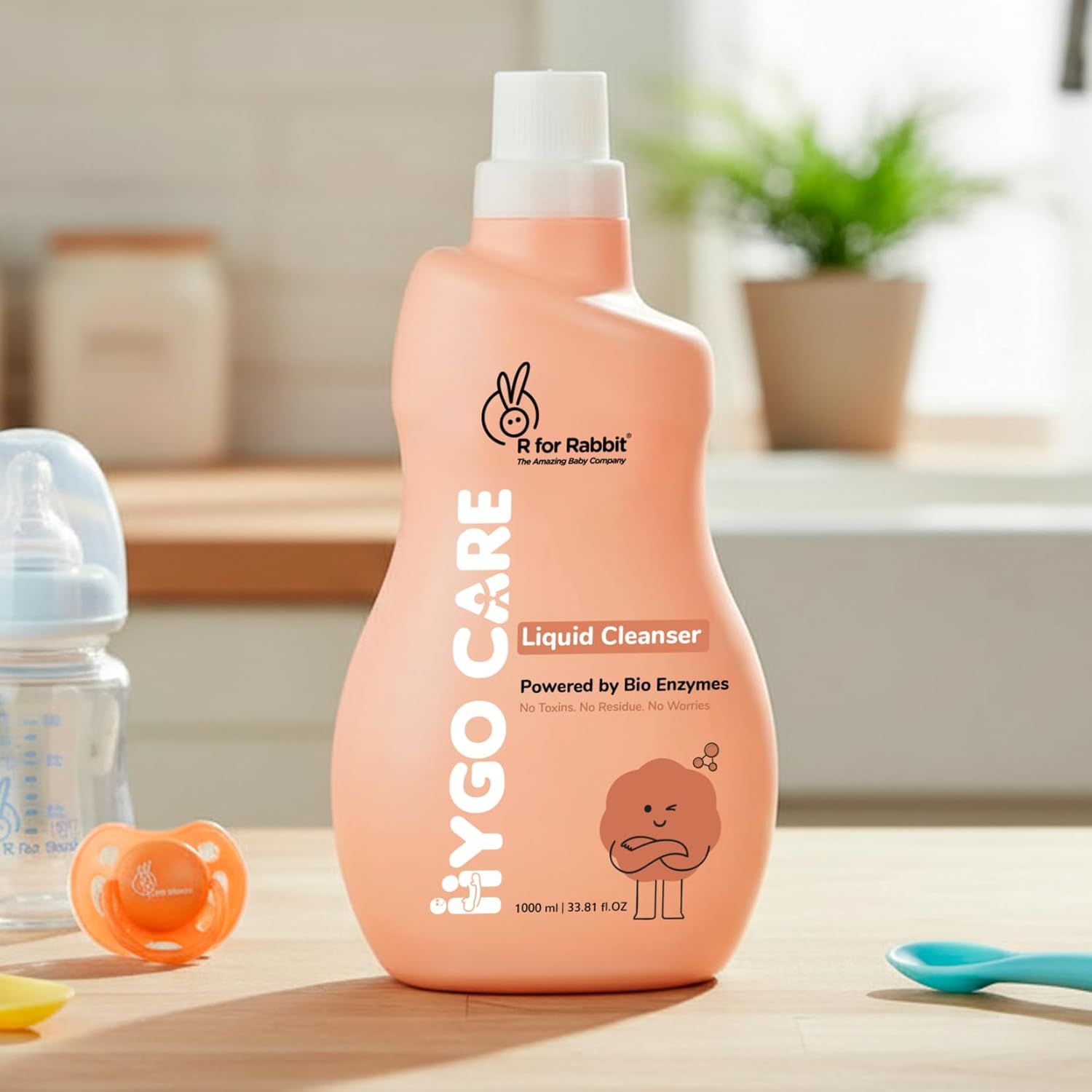 R for Rabbit Hygocare 500ml baby liquid cleanser for washing bottles