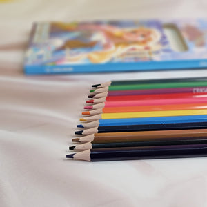 princess themed color pencils for little girls ages 3 and up www.usmile.toys