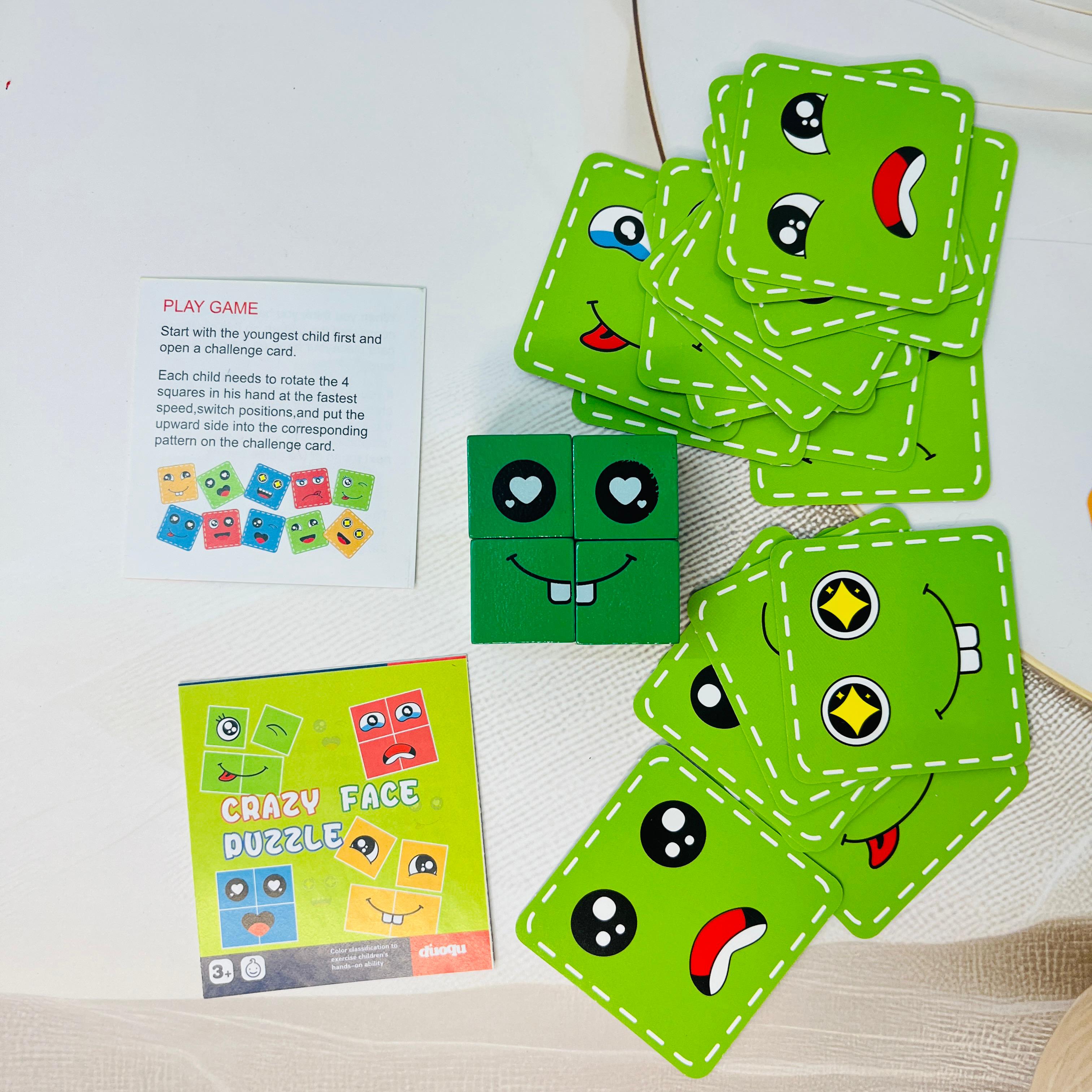  Return Gift for Kids, Emoji Cube Game, Matching Game, Kids Party Favors, Educational Toys, Children's Games, Birthday Return Gifts, Fun Games for Kids, Cognitive Skills Toys, www.usmile.toys, Party Activities for Kids.