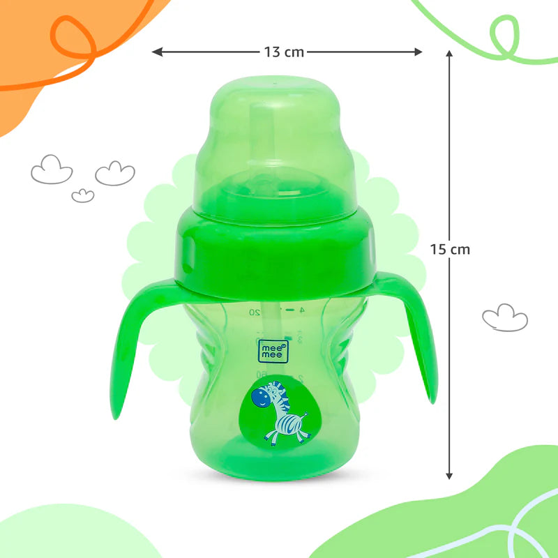 Mee Mee 2-in-1 Spout & Straw Sipper Cup (Green) | 150ml