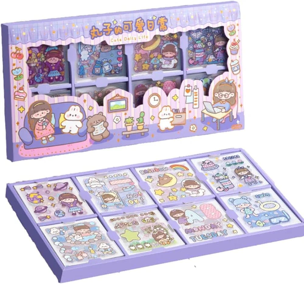 They accurately describe the product's quantity, material, transparency, and the cute "Daily Life" theme with characters and scenes. www.usmile.toys