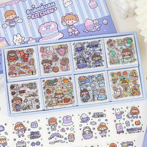 They accurately describe the product's quantity, material, transparency, and the cute "Daily Life" theme with characters and scenes. www.usmile.toys