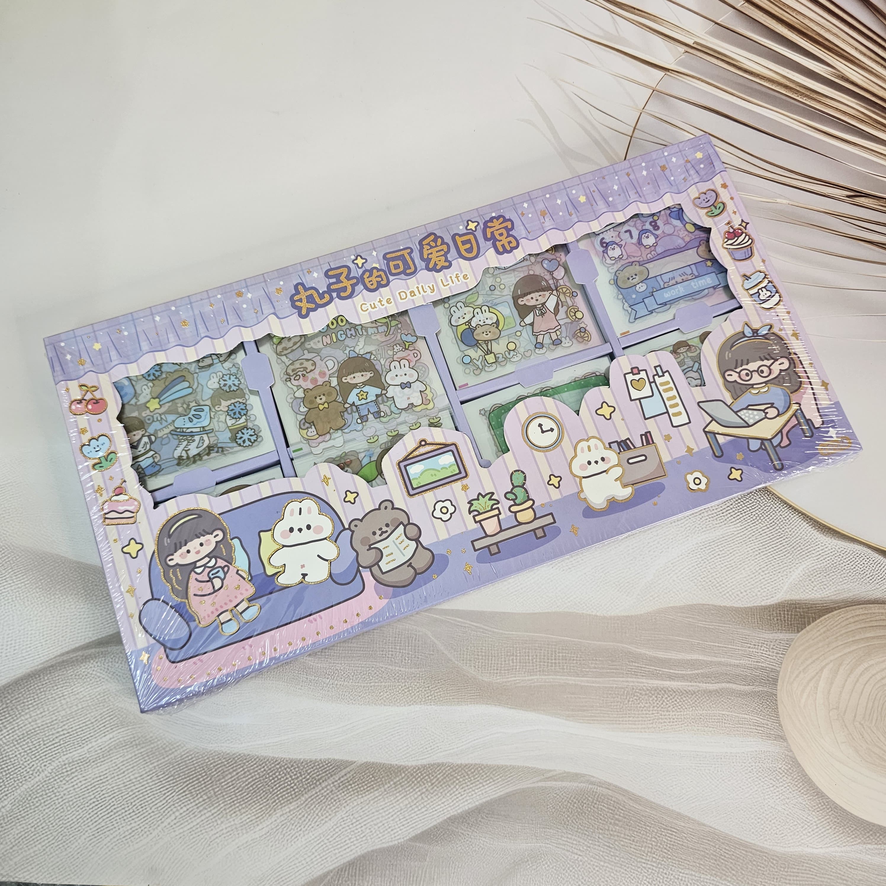 They accurately describe the product's quantity, material, transparency, and the cute "Daily Life" theme with characters and scenes. www.usmile.toys