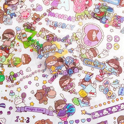 2000 Pcs Waterproof Vinyl Transparent Stickers for Kids