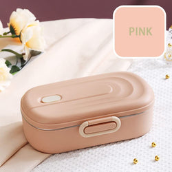Stainless steel two-compartment lunch box for kids, leakproof and reusable, perfect for packing school meals.
www.usmile.toys
