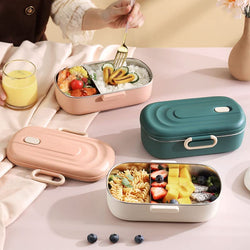 Stainless steel two-compartment lunch box for kids, leakproof and reusable, perfect for packing school meals.
These stylish and durable lunch containers are ideal for school, office, and travel use. Available at www.usmile.toys, your trusted online store for toys, kids stationery, return gifts, baby products, and essentials. Enhance your lunchtime experience with our leakproof, multi-compartment bento boxes designed for easy packing and freshness retention