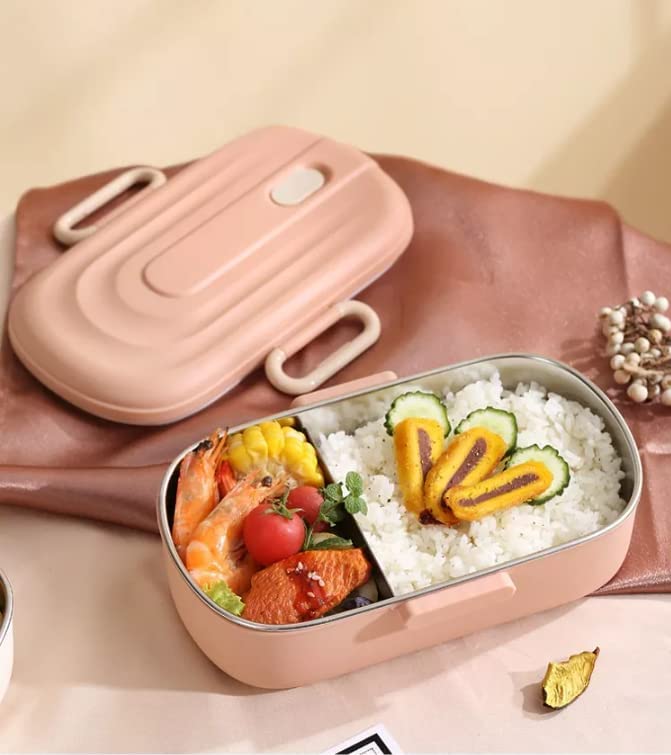 Stainless steel two-compartment lunch box for kids, leakproof and reusable, perfect for packing school meals.
www.usmile.toys
