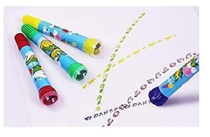 Vibrant 6-color roller stamper marker set for children, perfect for creative drawing, art, and fun stamping activities. www.usmile.toys