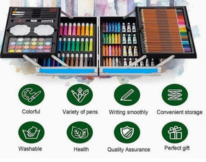 Buy the best unicorn art set for kids online at usmile.toys. Includes a variety of drawing and painting tools in a fun carrying case