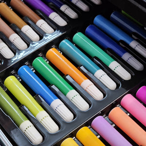 Buy the best unicorn art set for kids online at usmile.toys. Includes a variety of drawing and painting tools in a fun carrying case