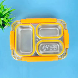 3 Compartment Stainless Steel Leak Proof Lunch Box for Kids