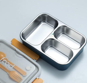 Keep meals organized and fresh with these versatile 3-compartment stainless steel lunch boxes, perfect for kids' school lunches or adult meal prep. Durable and stylish from uSmile.toys." www.usmile.toys