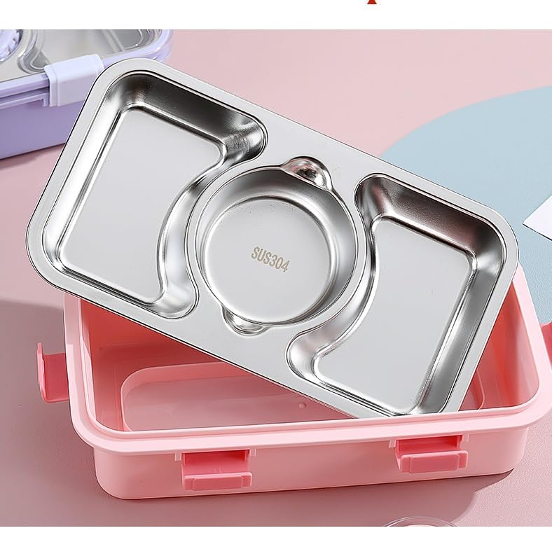 Bombay Bites Kids Lunch Box: Stainless steel bento box with compartments for organized food storage.
www.usmile.toys